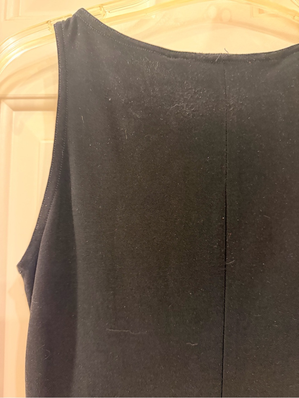 Norma Kamali Black Sleeveless Midi Sheath Dress, Stretch Knit, Size S - Picture 13 of 16